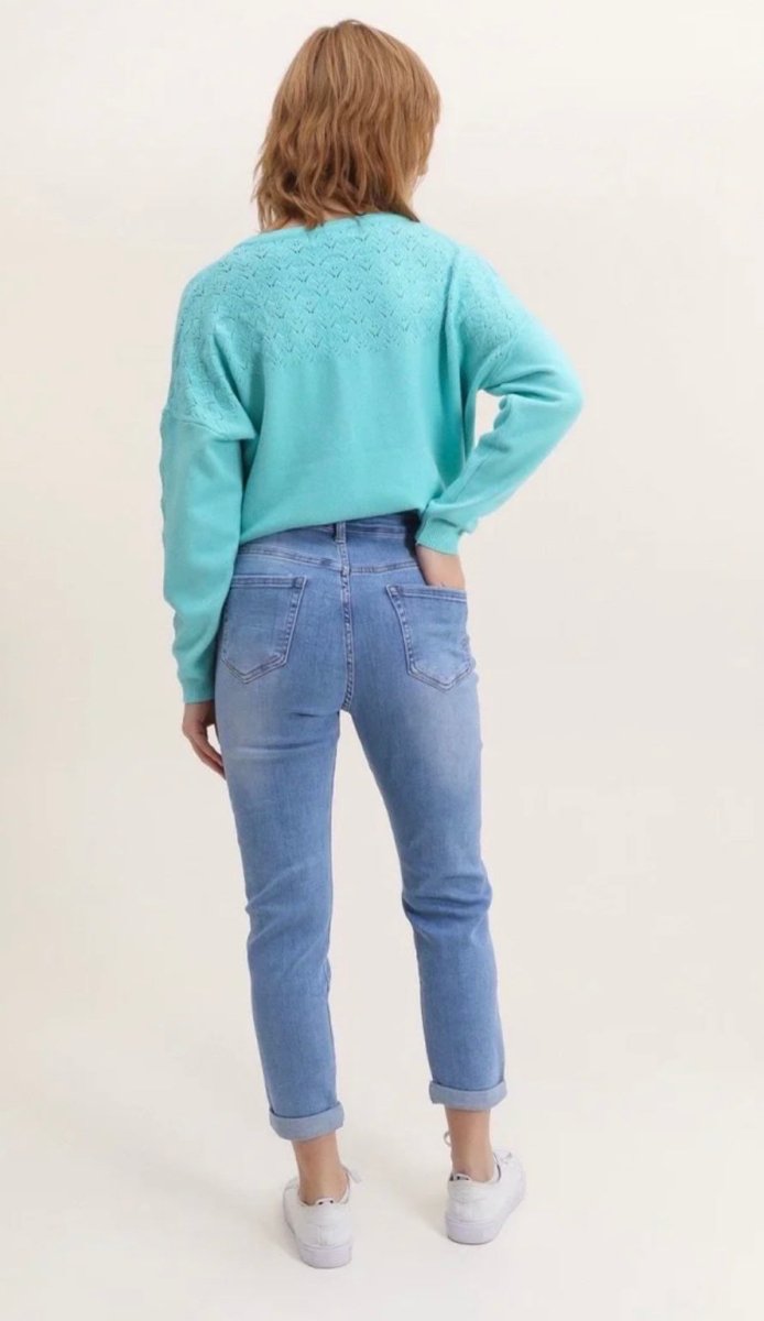 Turn Up Ankle Denim Jeans - The Apparel Grove