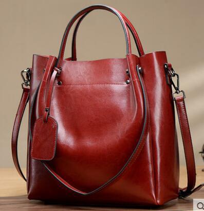 Women's Oil Wax Cattle Leather Bag - The Apparel Grove