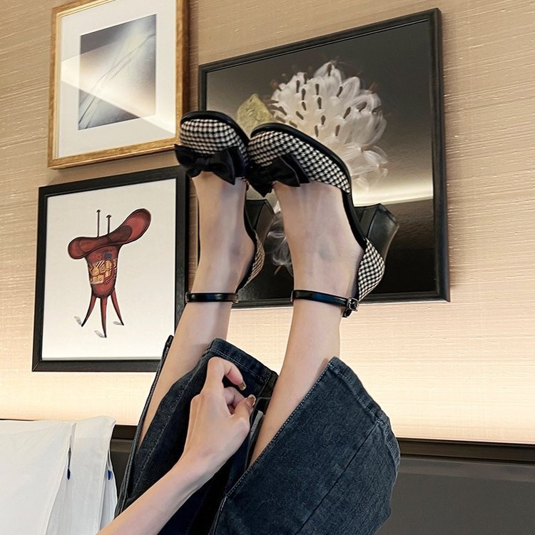 Women's Temperament Thick Heels And Versatile High Heels - Awesam Goods