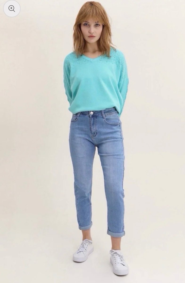 Turn Up Ankle Denim Jeans - The Apparel Grove