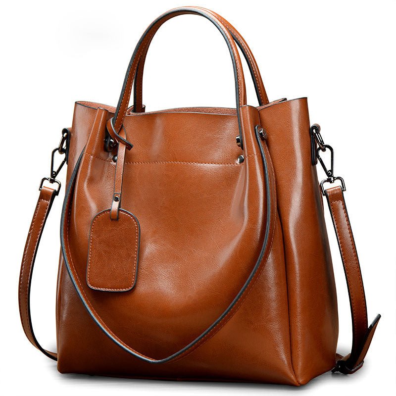 Women's Oil Wax Cattle Leather Bag - The Apparel Grove