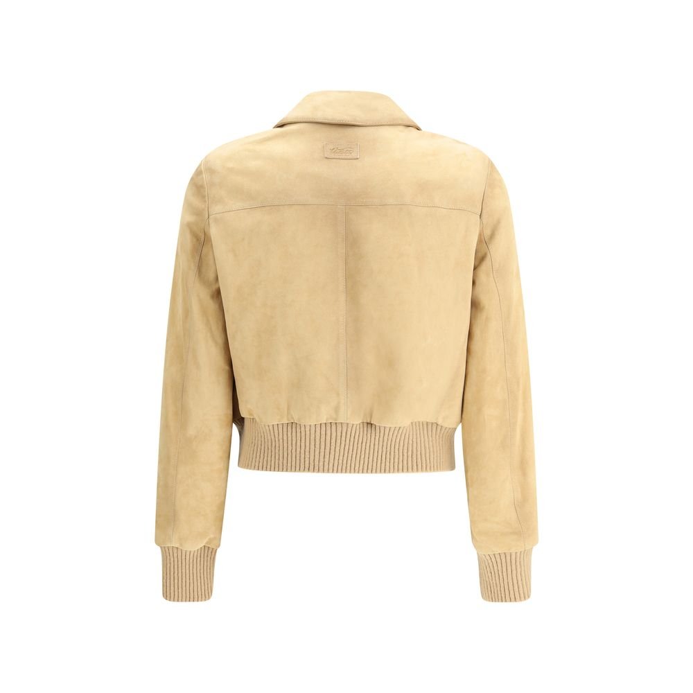 Real Goatskin Suede Leather Jacket - The Apparel Grove