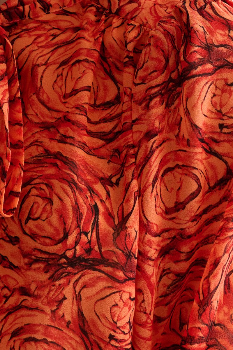 Huxley Rosechild Jersey Top Circle Skirt Midi Dress - Apricot - The Apparel Grove