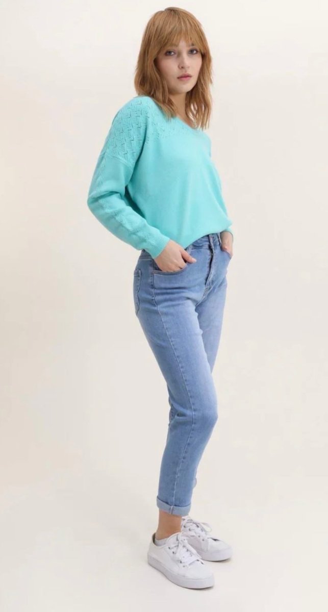 Turn Up Ankle Denim Jeans - The Apparel Grove