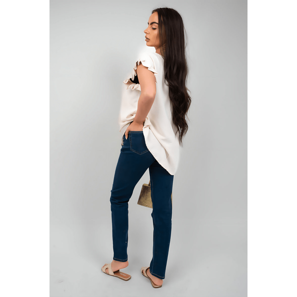 Straight Leg High Waist Jeans - The Apparel Grove