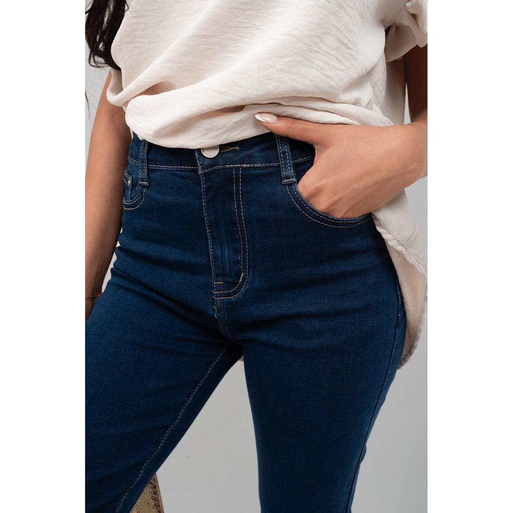 Straight Leg High Waist Jeans - The Apparel Grove