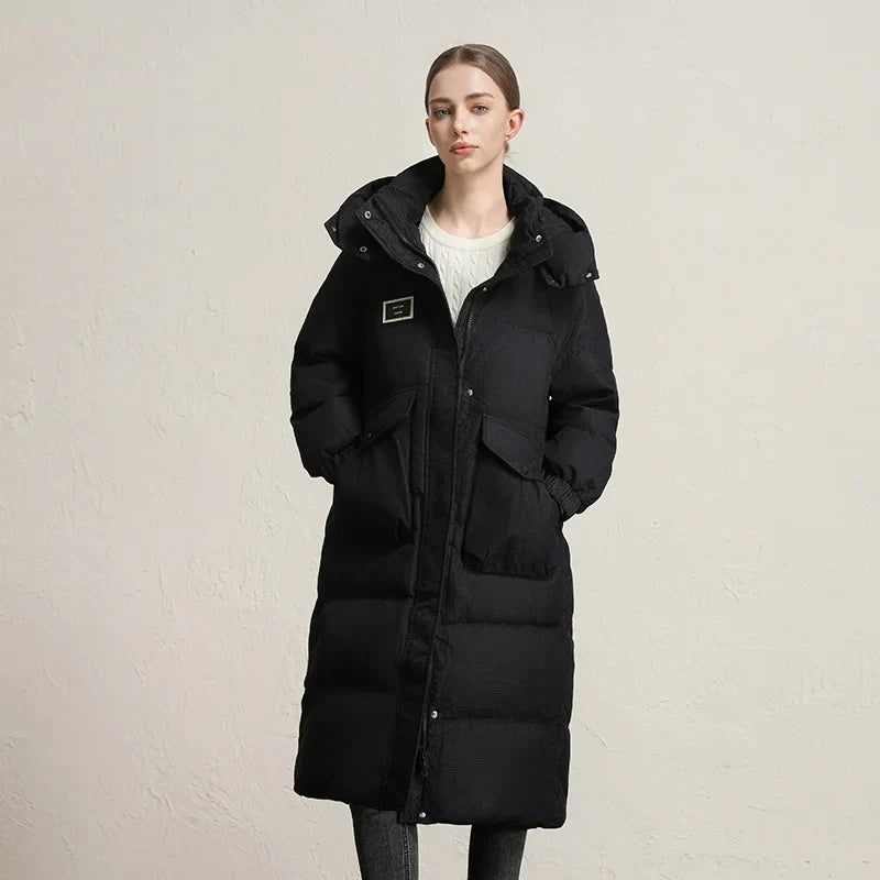Clarke Queen Women Winter Puffer Jacket Duck Down Long Coat - The Apparel Grove