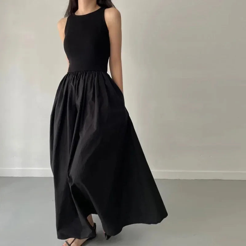 Sleeveless Black Maxi Dress