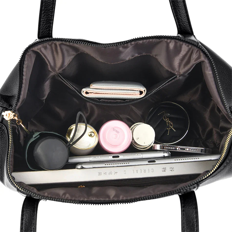 Tote Soft Leather Large Capacity Handbag