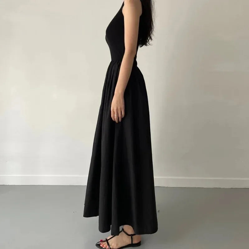Sleeveless Black Maxi Dress