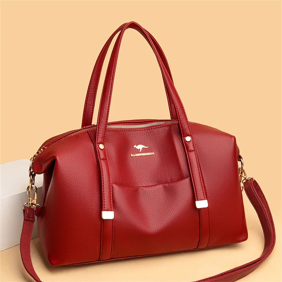 Tote Soft Leather Large Capacity Handbag