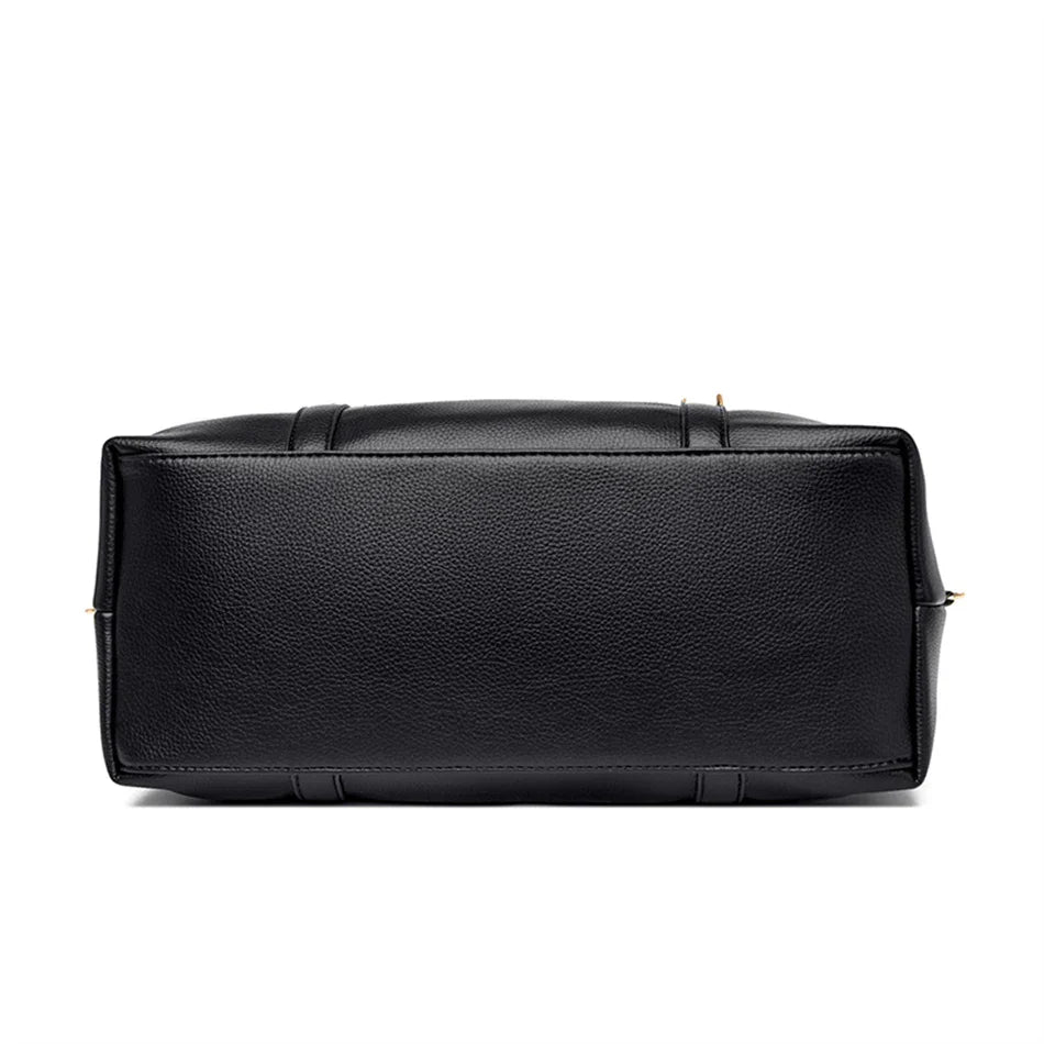 Tote Soft Leather Large Capacity Handbag - The Apparel Grove