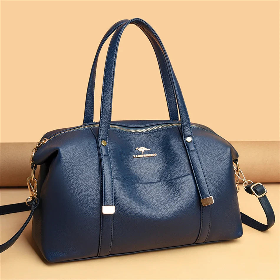 Tote Soft Leather Large Capacity Handbag