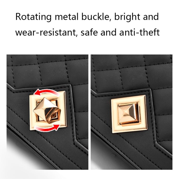 One - shoulder Diagonal Rhombus Chain Bag - The Apparel Grove