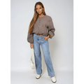 Asymmetric Waist Wide Leg Jeans - The Apparel Grove