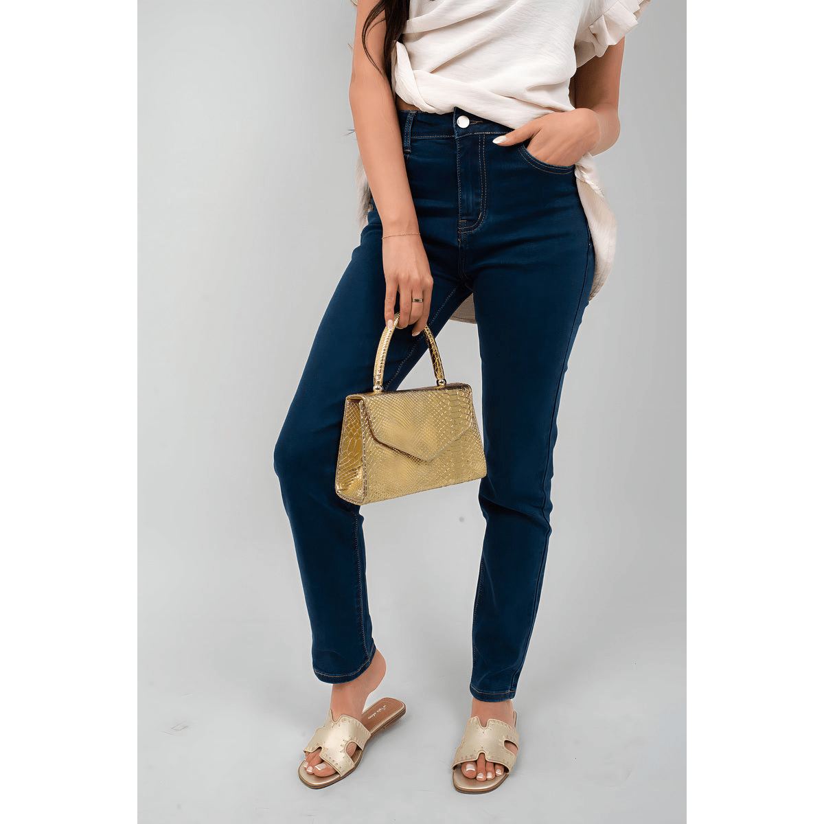 Straight Leg High Waist Jeans - The Apparel Grove