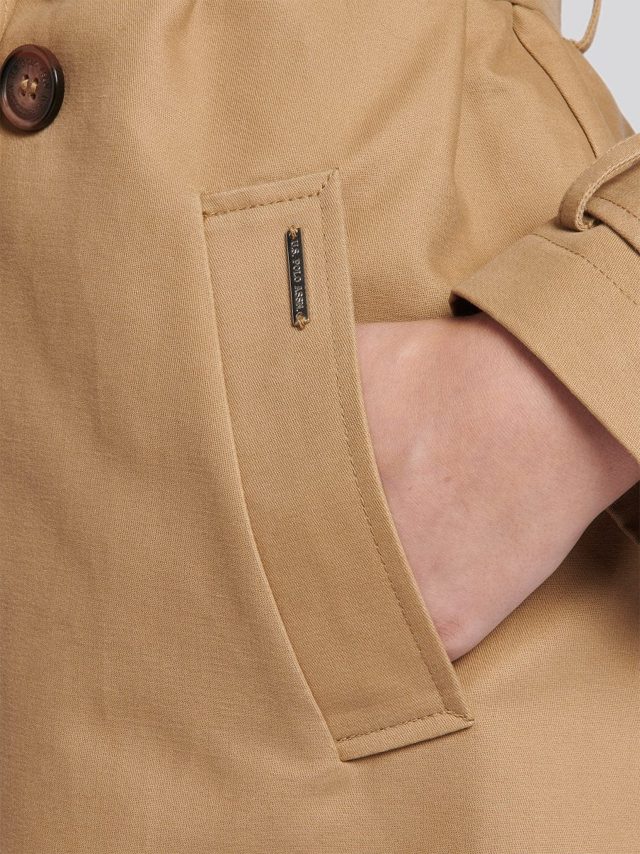 Womens U.S. Polo Assn. Trench Coat - The Apparel Grove