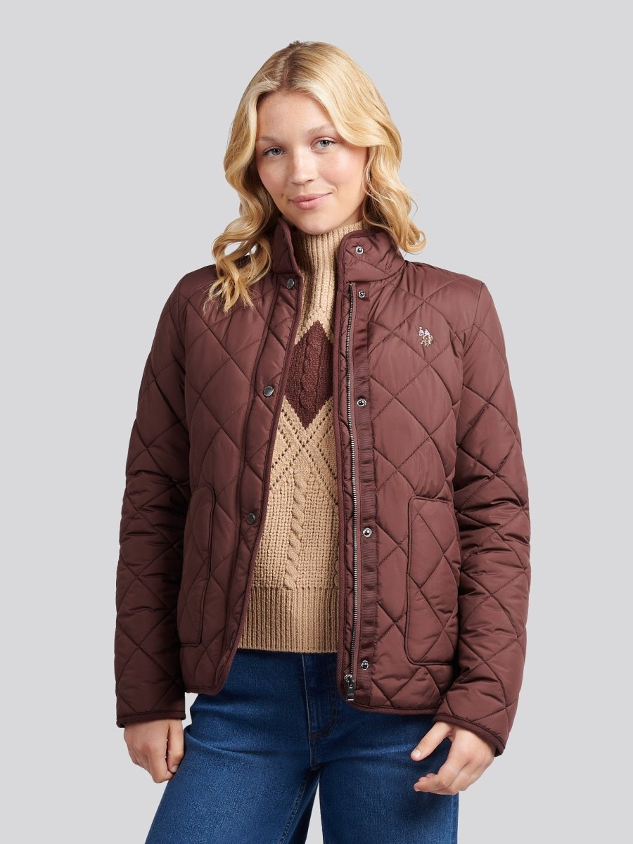 Women's Lightweight Quilted Jacket in Puce - The Apparel Grove