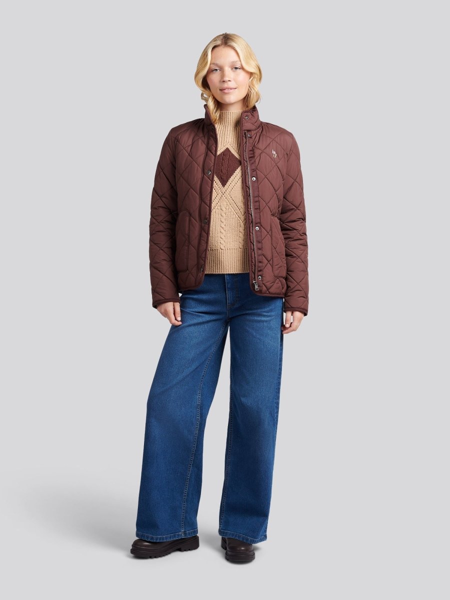 Women's Lightweight Quilted Jacket in Puce - The Apparel Grove