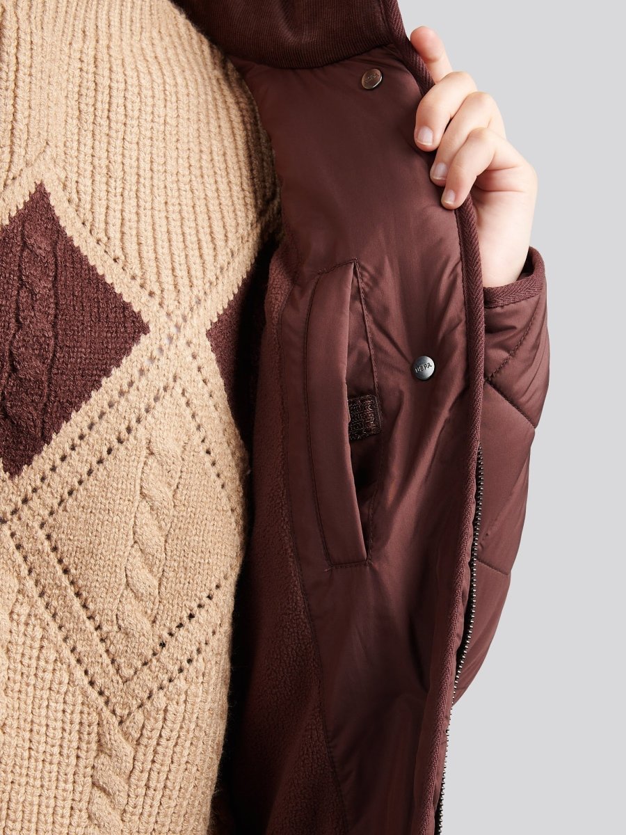 Women's Lightweight Quilted Jacket in Puce - The Apparel Grove