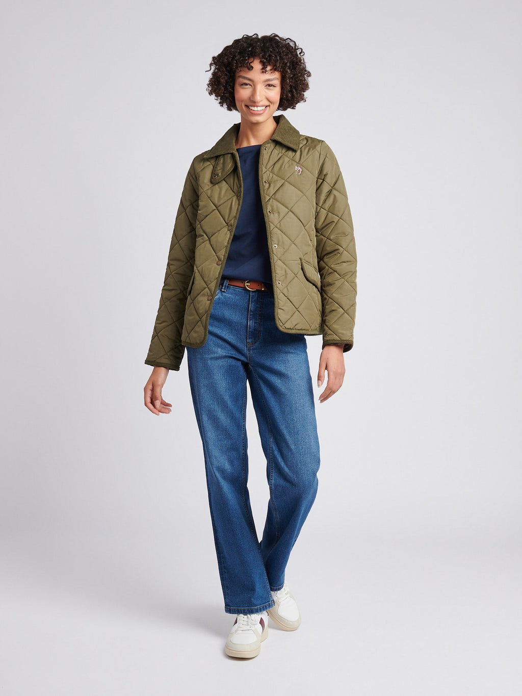 Womens Quilted Country Jacket in Kalamata Green