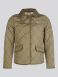 Womens Quilted Country Jacket in Kalamata Green - The Apparel Grove