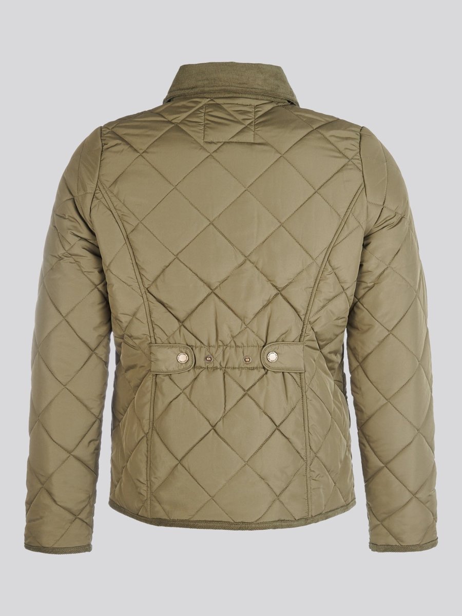 Womens Quilted Country Jacket in Kalamata Green - The Apparel Grove