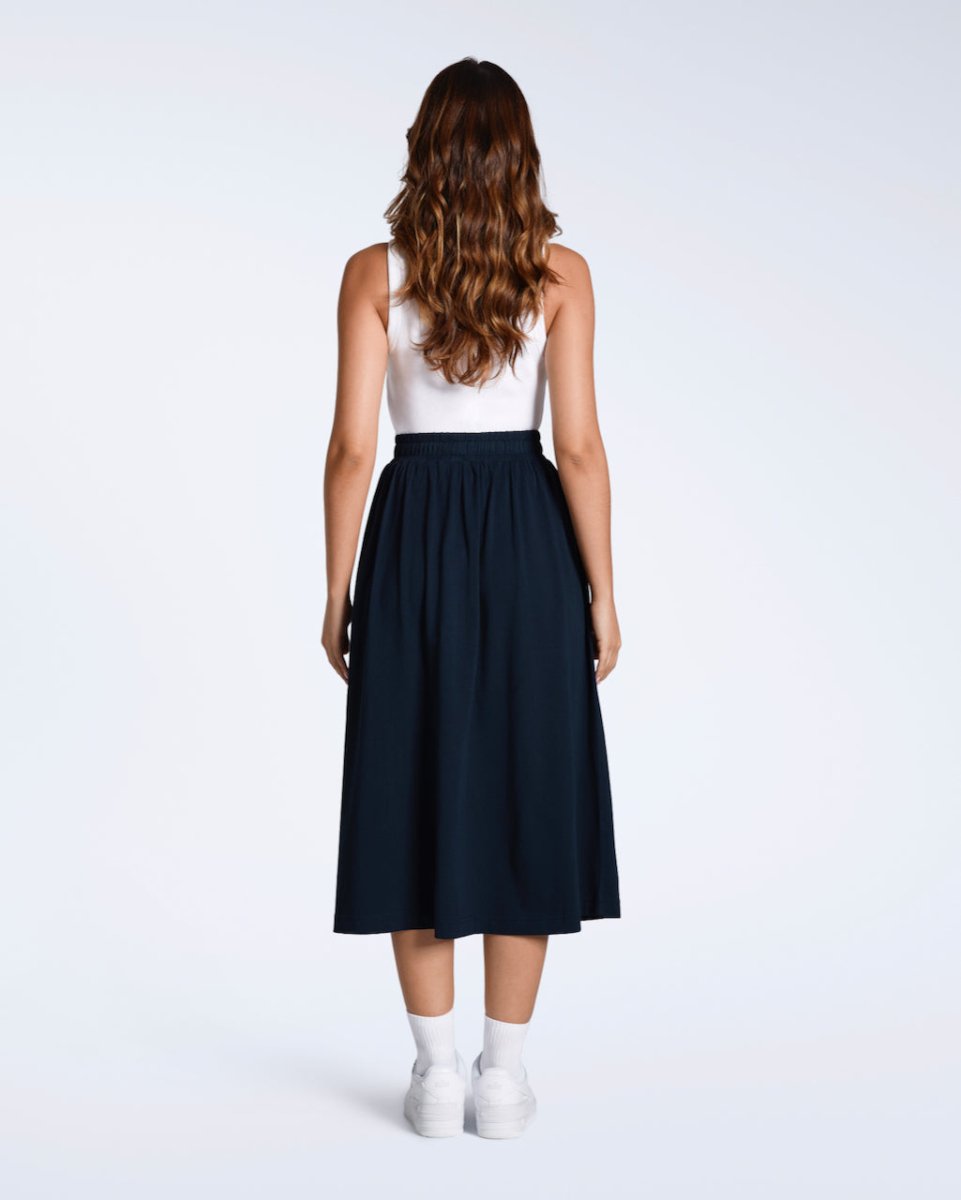 Organic Cotton Midi Skirt - The Apparel Grove