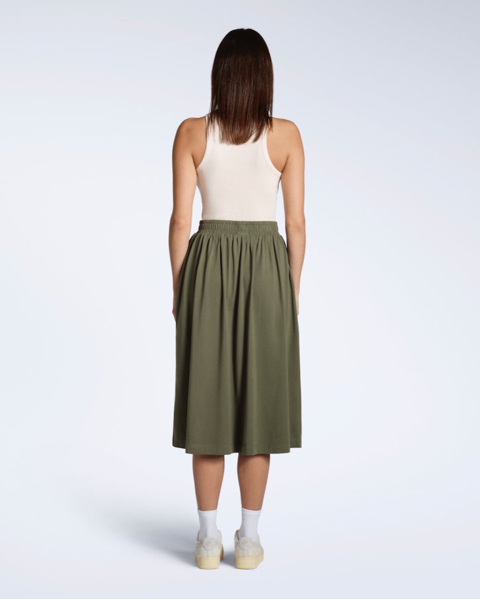 Organic Cotton Midi Skirt - The Apparel Grove