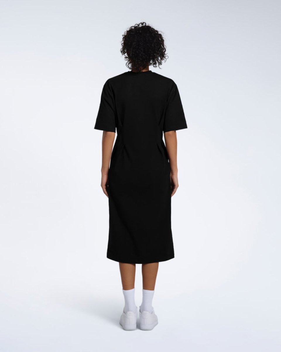 Pleated Waist Organic T-Shirt Dress - The Apparel Grove