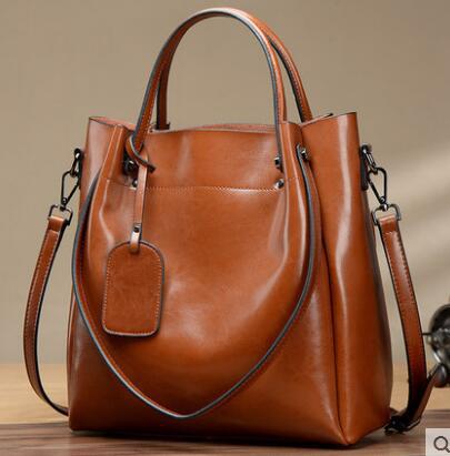 Women's Oil Wax Cattle Leather Bag - The Apparel Grove
