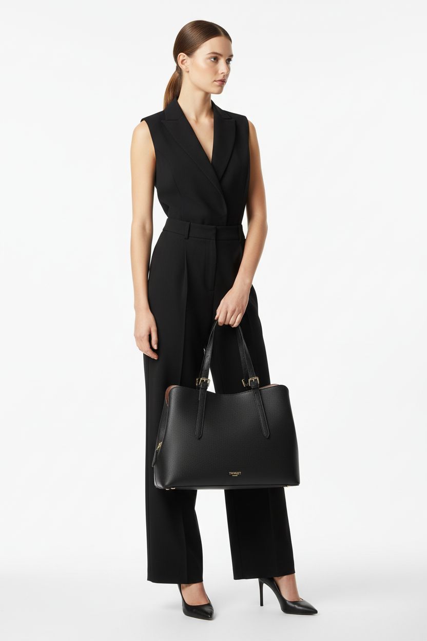 Black TWINSET Tote Studio Model