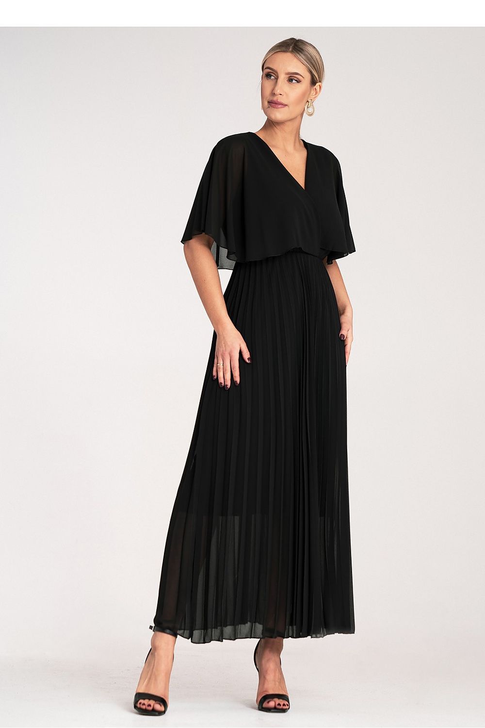 Cocktail Maxi Dress with Cape