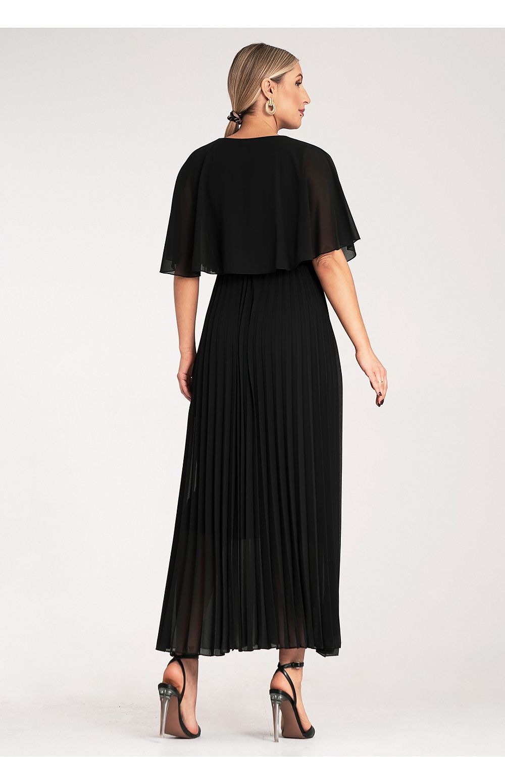 Cocktail Maxi Dress with Cape
