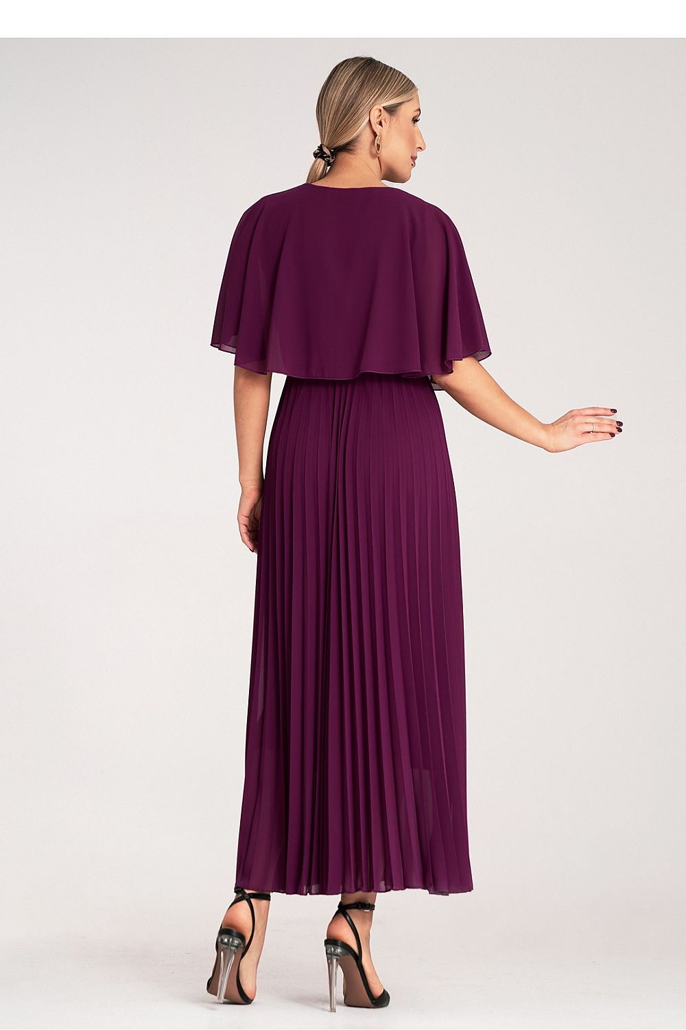 Cocktail Maxi Dress with Cape