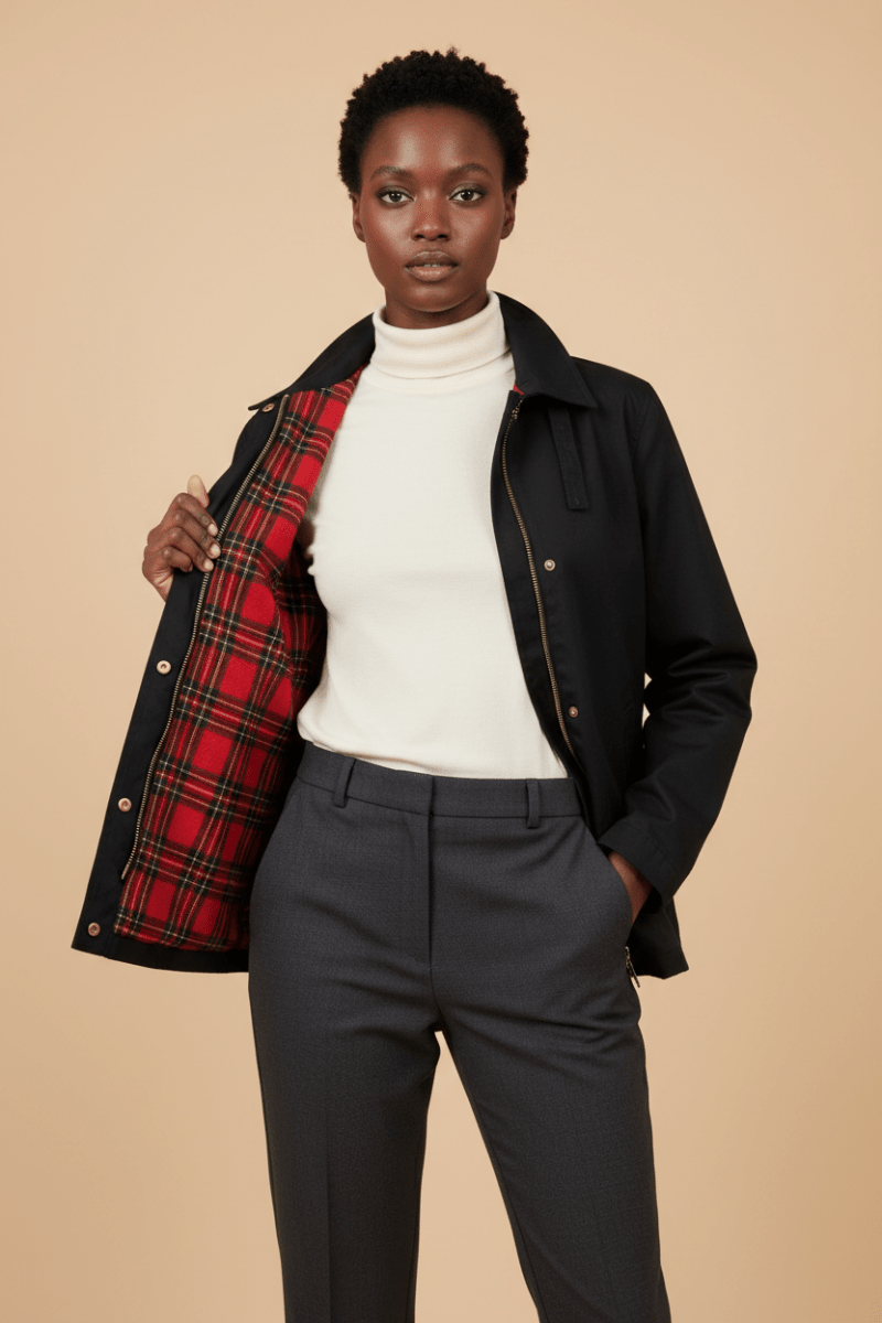 Classic Harrington Jacket in Black - The Apparel Grove