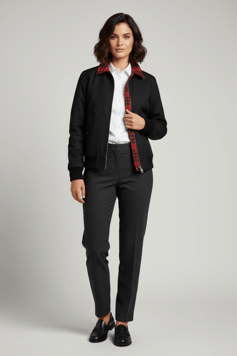 Classic Harrington Jacket in Black - The Apparel Grove