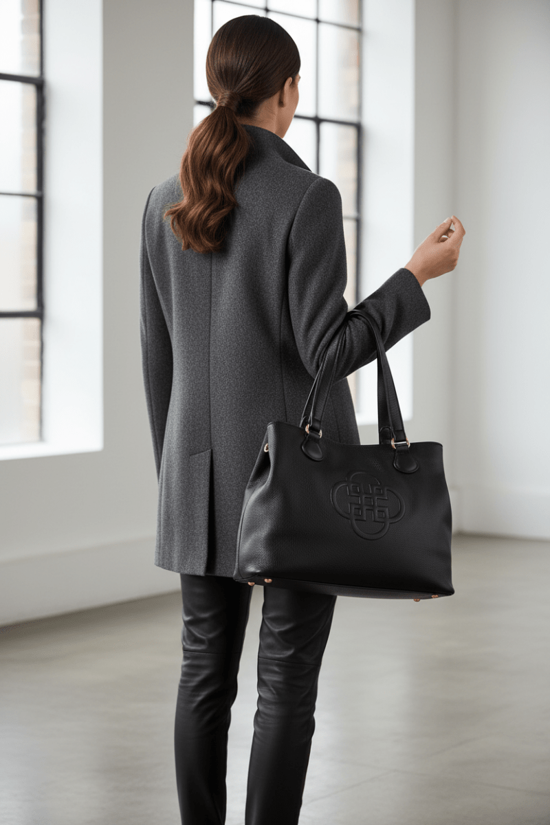 SADDLER ROSIE Real Leather Designer Twin Strap 3 Section Shoulder Bag - The Apparel Grove