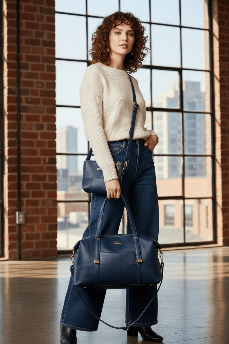 Tote Soft Leather Large Capacity Handbag - The Apparel Grove