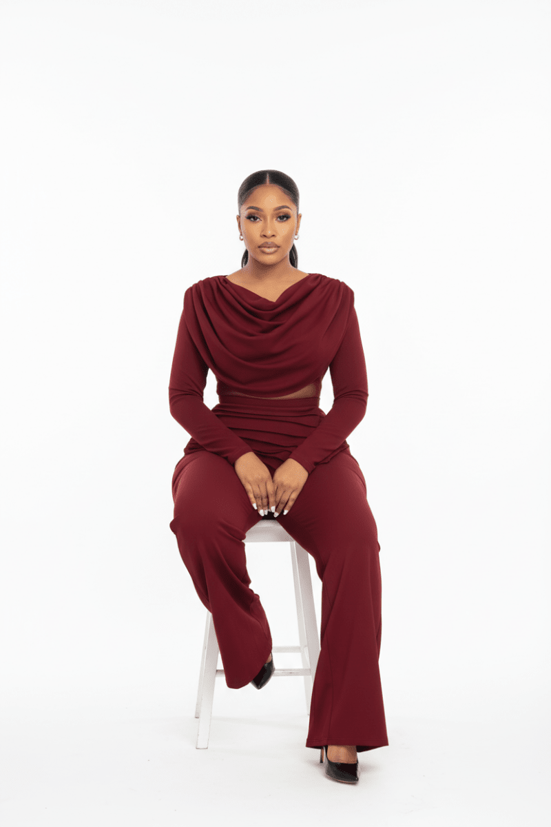 Cropped Top & Flared Bottom Set - The Apparel Grove